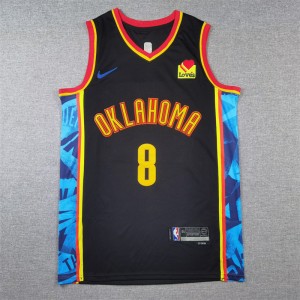 NBA Thunder 8 Jalen Williams 2024 New City Nike Men Jersey