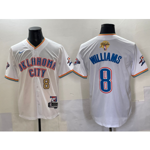 NBA Thunder 8 Williams White Finals Baseball Vapor Limited Men JerseyMLB Dodgers 34 Fernando Valenzuela Black Nike Cool Base Men Jersey