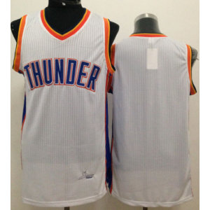 NBA Thunder Blank White Revolution 30 Men Jersey