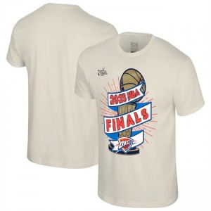 NBA Thunder Cream 2025 Finals Stadium Essentials Clutch T-Shirt