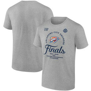 NBA Thunder Heather Gray 2025 Western Conference Champions Locker Room Big & Tall Backcourt Violation T-Shirt