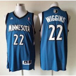 NBA Timberwolves 22 Andrew Wiggins Blue Revolution 30 Men Jersey 1