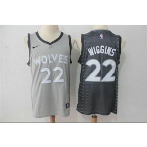NBA Timberwolves 22 Andrew Wiggins Gray City Edition Nike Swingman Men Jersey