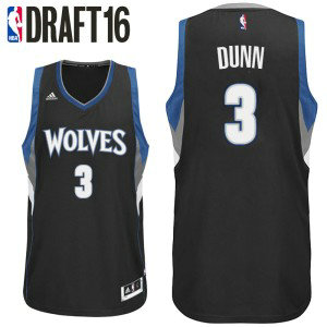 NBA Timberwolves 3 Kris Dunn Alternate Black Men Jersey