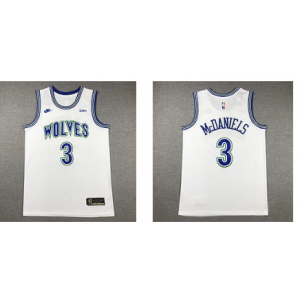 NBA Timberwolves 3 Mcdaniels White Nike Men Jersey