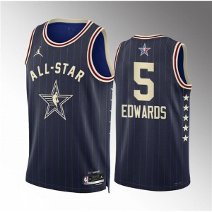 NBA Timberwolves 5 Anthony Edwards Navy 2024 All Star Jordan Men Jersey