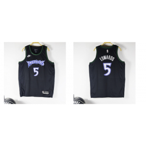 NBA Timberwolves 5 Edward Black Nike Men Jersey