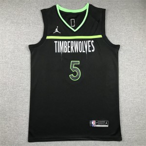 NBA Timberwolves 5 Edwards Black Jordan Men Jersey