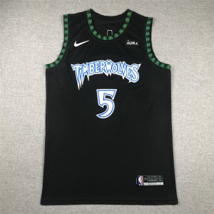 NBA Timberwolves 5 Edwards Black Nike Men Jersey