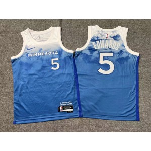 NBA Timberwolves 5 Edwards Blue Nike Men Jersey