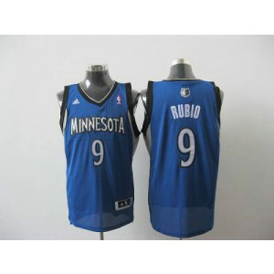 NBA Timberwolves 9 Ricky Rubio Blue Revolution 30 Men Jersey