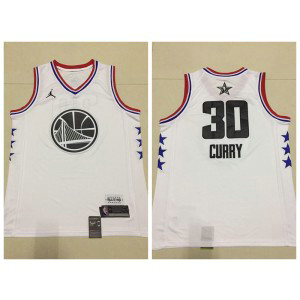 NBA Warrior 30 Stephen Curry 2019 All-Star White Swingman Men Jersey