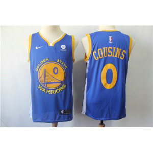NBA Warriors 0 DeMarcus Cousins Royal Nike Swingman Men Jersey