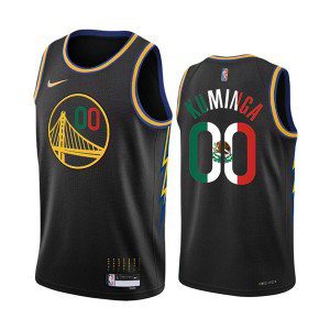 NBA Warriors 00 Jonathan Kuminga 2022 Black Special Mexico Edition Nike Men Jersey
