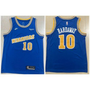 NBA Warriors 10 Tim Hardawa Blue Nike Men Jersey
