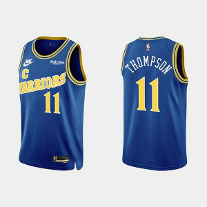 NBA Warriors 11 Klay Thompson 2022-23 Blue Nike Basketball Men Jersey