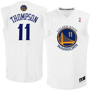 NBA Warriors 11 Klay Thompson Adidas Fashion Replica White Men Jersey