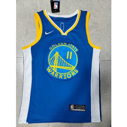 NBA Warriors 11 Klay Thompson Blue Men Jersey