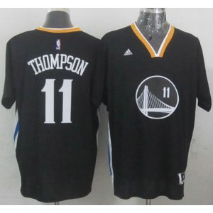 NBA Warriors 11 Klay Thompson New Black Alternate Men Jersey