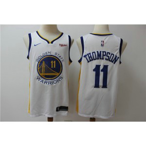 NBA Warriors 11 Klay Thompson White Home Men Men Jersey With Logo