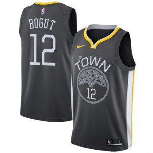 NBA Warriors 12 Andrew Bogut Black Nike Men Jersey