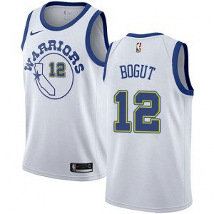 NBA Warriors 12 Andrew Bogut White Nike Hardwood Classics Men Jersey