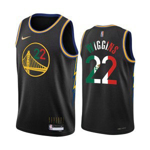 NBA Warriors 22 Andrew Wiggins 2022 Black Special Mexico Edition Nike Men Jersey