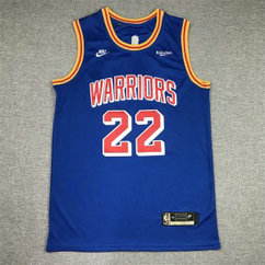 NBA Warriors 22 Andrew Wiggins Blue Nike Men Jersey