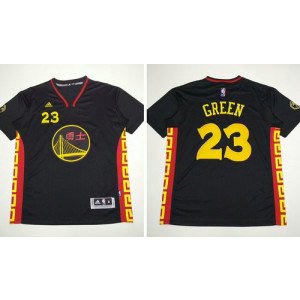NBA Warriors 23 Draymond Green Black Slate Chinese New Year Men Jersey