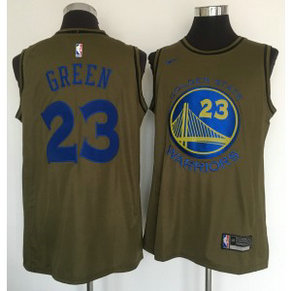 NBA Warriors 23 Draymond Green Olive Nike Swingman Men Jersey