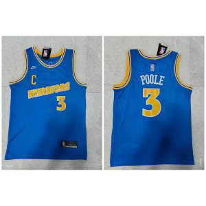 NBA Warriors 3 Jordan Poole Blue 2022-23 Nike Men Jersey