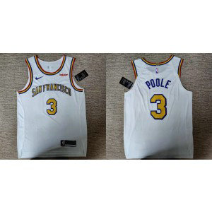 NBA Warriors 3 Jordan Poole White New AU Style Men Jersey