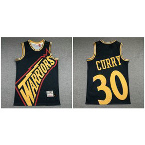 NBA Warriors 30 Stephen Curry Black Hardwood Classics Men Jersey