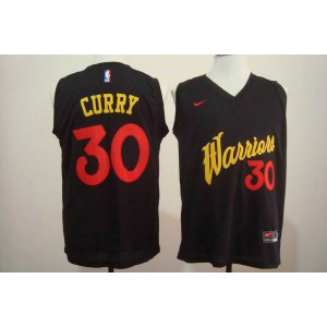 NBA Warriors 30 Stephen Curry Black Nike Men Jersey