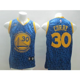 NBA Warriors 30 Stephen Curry Blue Crazy Light Men Jersey