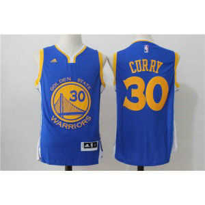NBA Warriors 30 Stephen Curry Blue Swingman Youth Jersey
