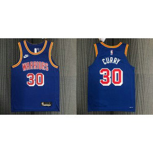 NBA Warriors 30 Stephen Curry Blue Throwback New AU Style Men Jersey