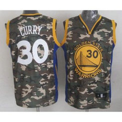 NBA Warriors 30 Stephen Curry Camo Men Jersey