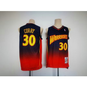 NBA Warriors 30 Stephen Curry Drift Hardwood Classics Men Jersey
