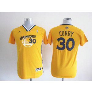 NBA Warriors 30 Stephen Curry Gold Alternate Youth Jersey