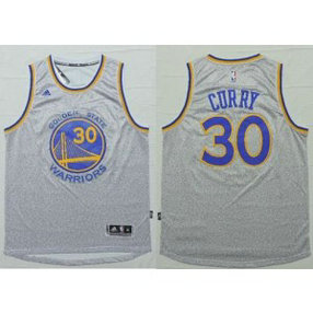 NBA Warriors 30 Stephen Curry Grey Men Jersey
