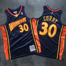 NBA Warriors 30 Stephen Curry Navy 2009-10 Hardwood Classics Men Jersey