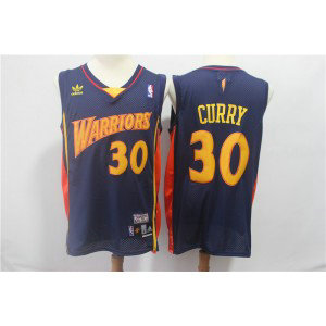 NBA Warriors 30 Stephen Curry Navy Hardwood Classics Men Jersey