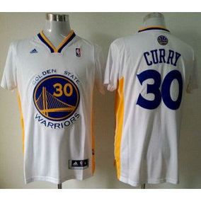 NBA Warriors 30 Stephen Curry White Alternate Revolution 30 Men Jersey