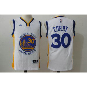 NBA Warriors 30 Stephen Curry White Swingman Youth Jersey