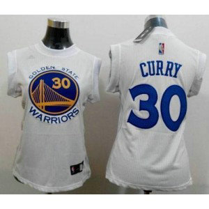 NBA Warriors 30 Stephen Curry White Women Jersey