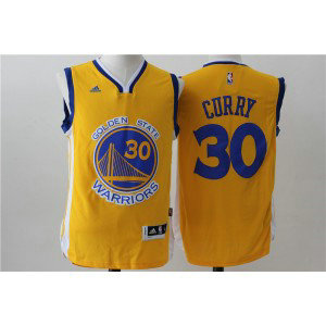 NBA Warriors 30 Stephen Curry Yellow Men Jersey