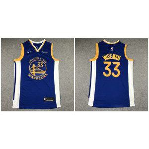 NBA Warriors 33 James Wiseman Blue Nike Men Jersey