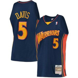 NBA Warriors 5 Baron Davis Navy 2006-07 Hardwood Classics Men Jersey