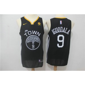 NBA Warriors 9 Andre Iguodala Black Nike Swingman Men Jersey